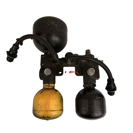 Ventilhus med ackumulator